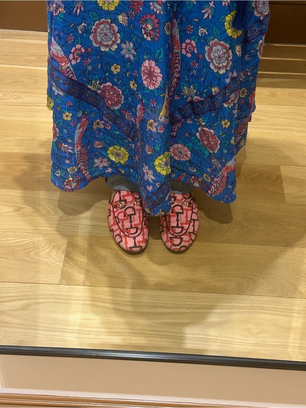 Vivid Blue Floral Tie-Back Maxi Dress - Picture 6 of 6
